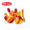 Multi color sweet confectionery gummy worms soft candy